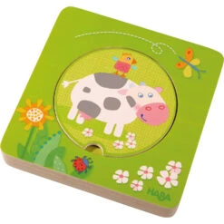 Puzzle En Bois Les Amis De La Ferme Haba