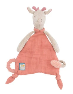 Doudou Attache-tétine Girafe Sous Mon Baobab Moulin Roty