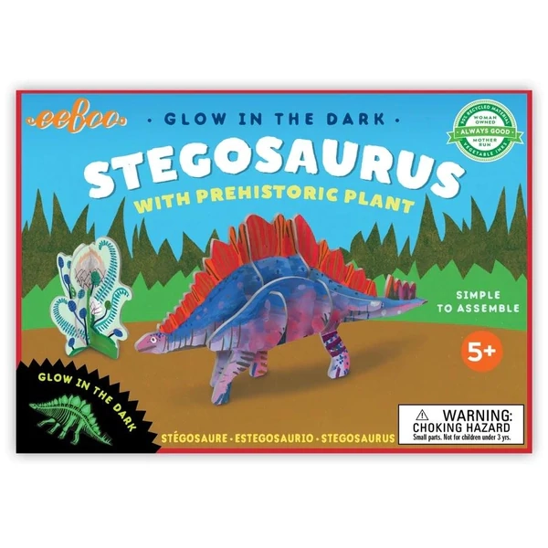 Puzzle Dinosaure Stegosaurus Eeboo 3 Puzzle Dinosaure Stegosaurus Eeboo