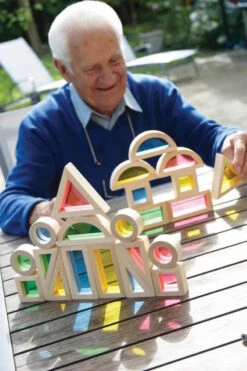 Blocs De Construction En Bois Rainbow - 24 Pièces - TicKit -BéBé Maison Magasin 2c6af8914e6a30438458151d16c9