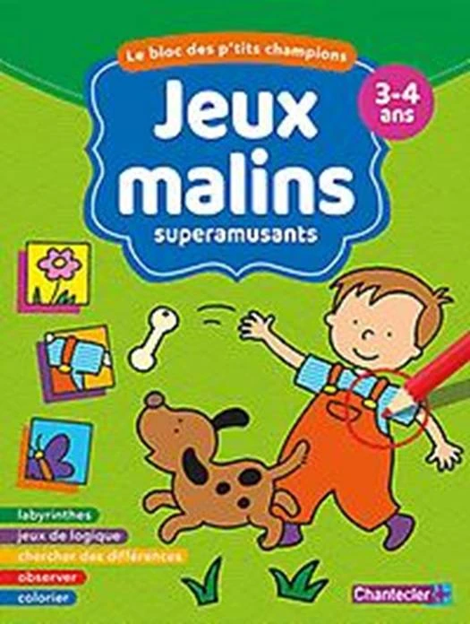 Bloc De Jeux Ultra Amusants 3-4 Ans - Chantecler 3 Bloc De Jeux Ultra Amusants 3-4 Ans - Chantecler