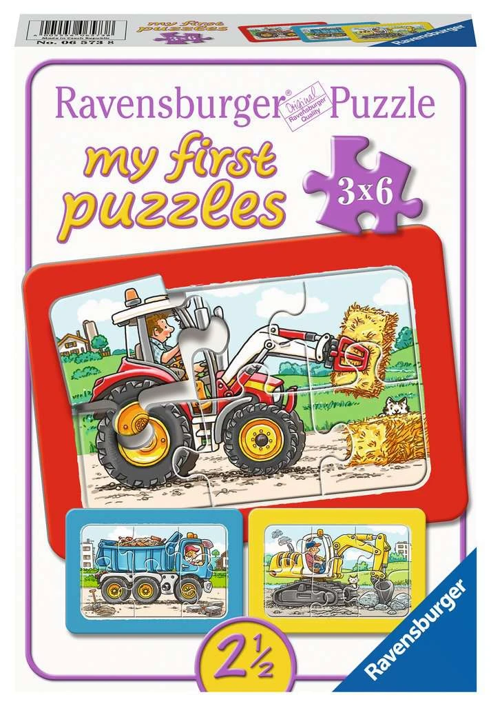 Puzzle 3x6 Tracteur Ravensburger 3 Puzzle 3x6 Tracteur Ravensburger