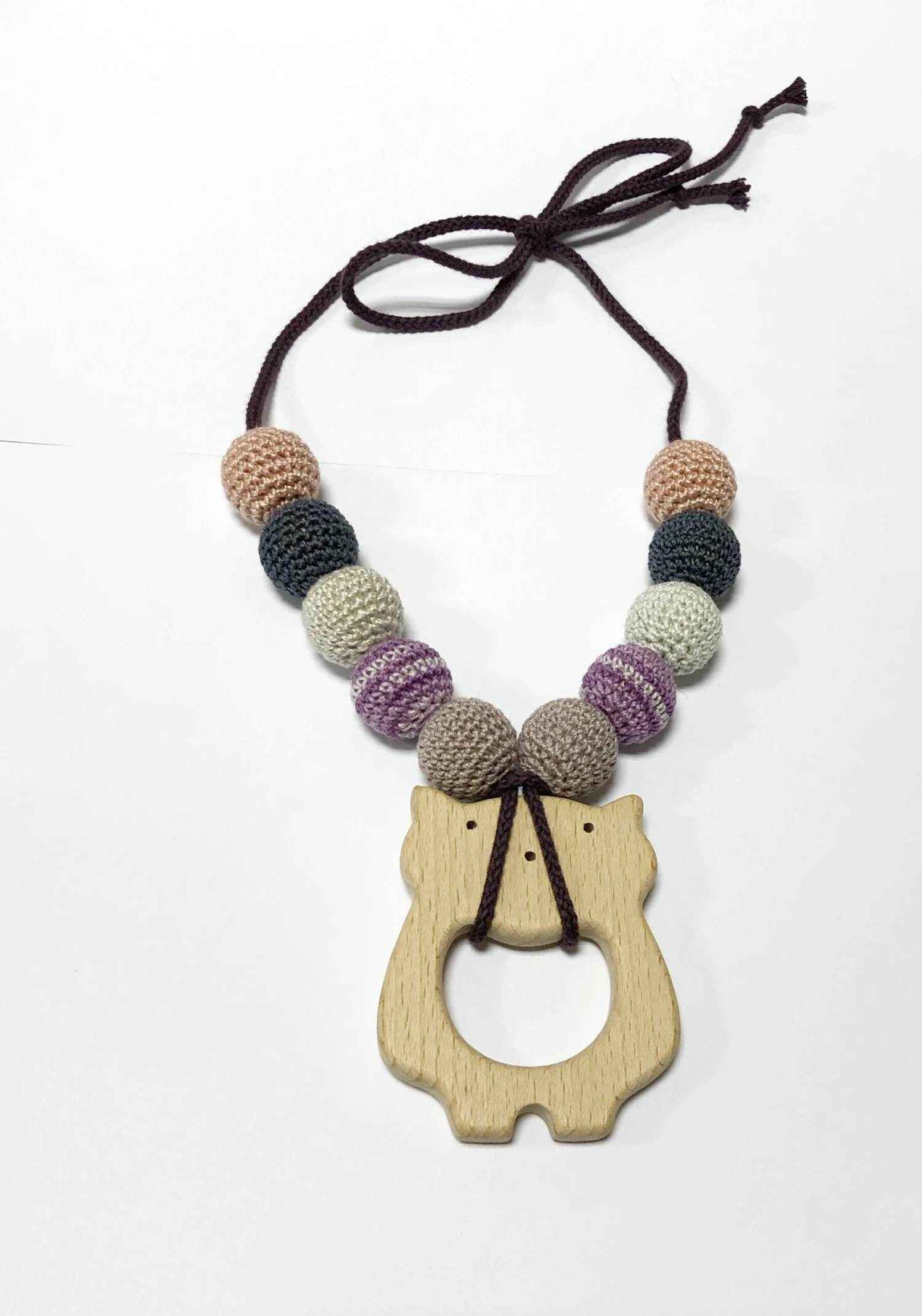 Collier D'allaitement Et Portage - Hibou Lavande - Adénate 4 Collier D'allaitement Et Portage - Hibou Lavande - Adénate - Image 2