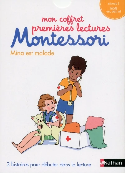 Mon Coffret Premières Lectures Montessori - Mina Est Malade - Nathan 3 Mon Coffret Premières Lectures Montessori - Mina Est Malade - Nathan