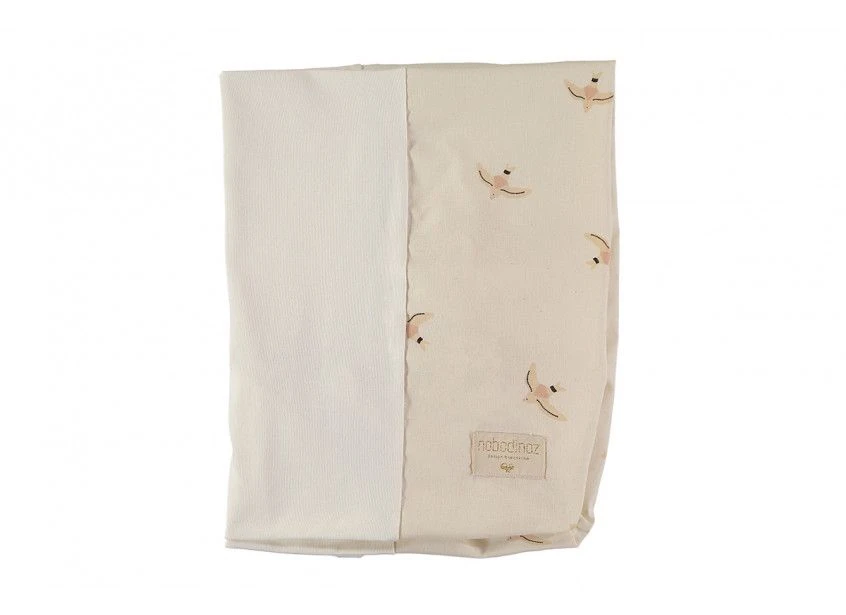 Housse De Matelas à Langer - Nude Haiku Birds Natural - Nobodinoz 3 Housse De Matelas à Langer - Nude Haiku Birds Natural - Nobodinoz