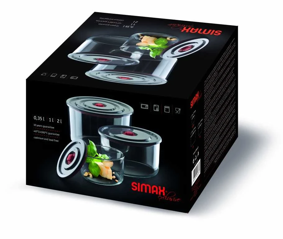 Lot De 3 Bocaux En Verre - Simax 3 Lot De 3 Bocaux En Verre - Simax