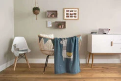 Couverture - Glama Bleu - Lassig -BéBé Maison Magasin aeef4dc1507d275247806080d143