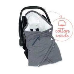 Biside Couverture Nid D'ange Jersey Gris Anthracite Bemini
