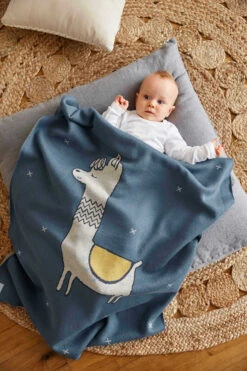 Couverture - Glama Bleu - Lassig -BéBé Maison Magasin b2bae62e09dd8519818dd10d02c9