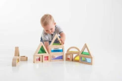 Cubes Sensoriels En Bois Rainbow - 16 Pièces - TicKit