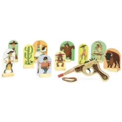 Jeu De Pistolet à élastiques Avec Cibles En Bois - Farwest - Vilac