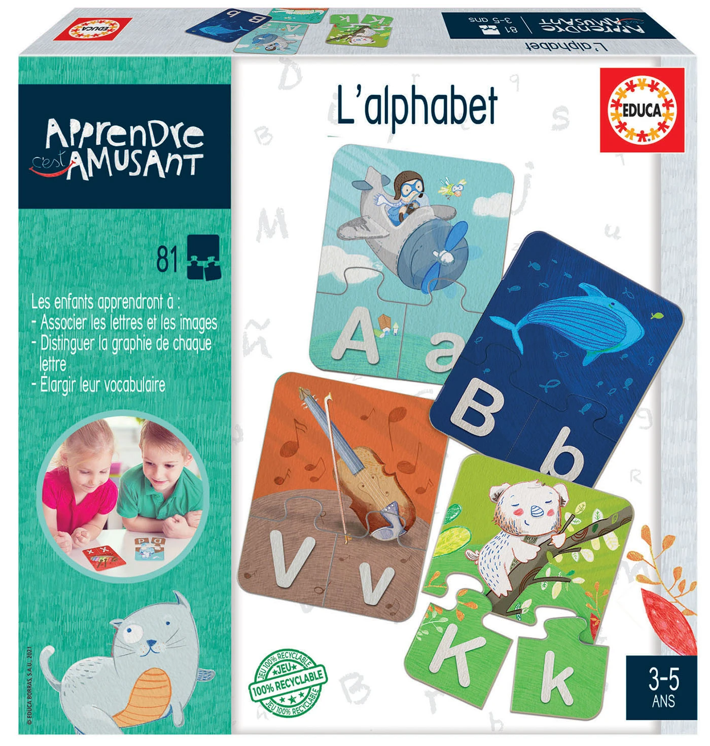 Puzzles L'alphabet Educa 3 Puzzles L'alphabet Educa